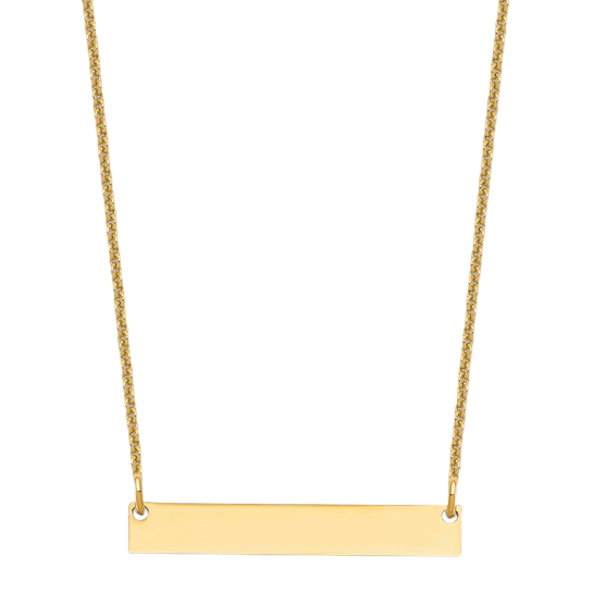 Engravable Bar Necklace