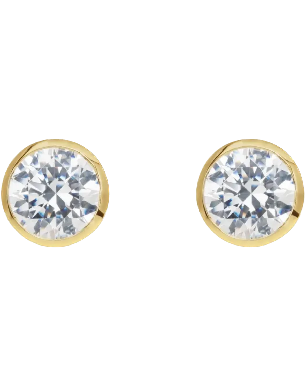 2ct Bezel Diamond Studs (Lab Grown)