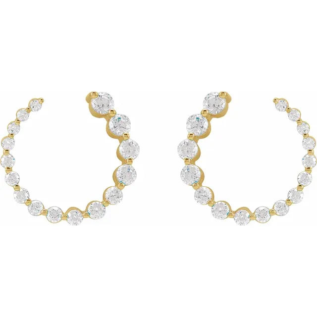 Diamond Swoop Earrings