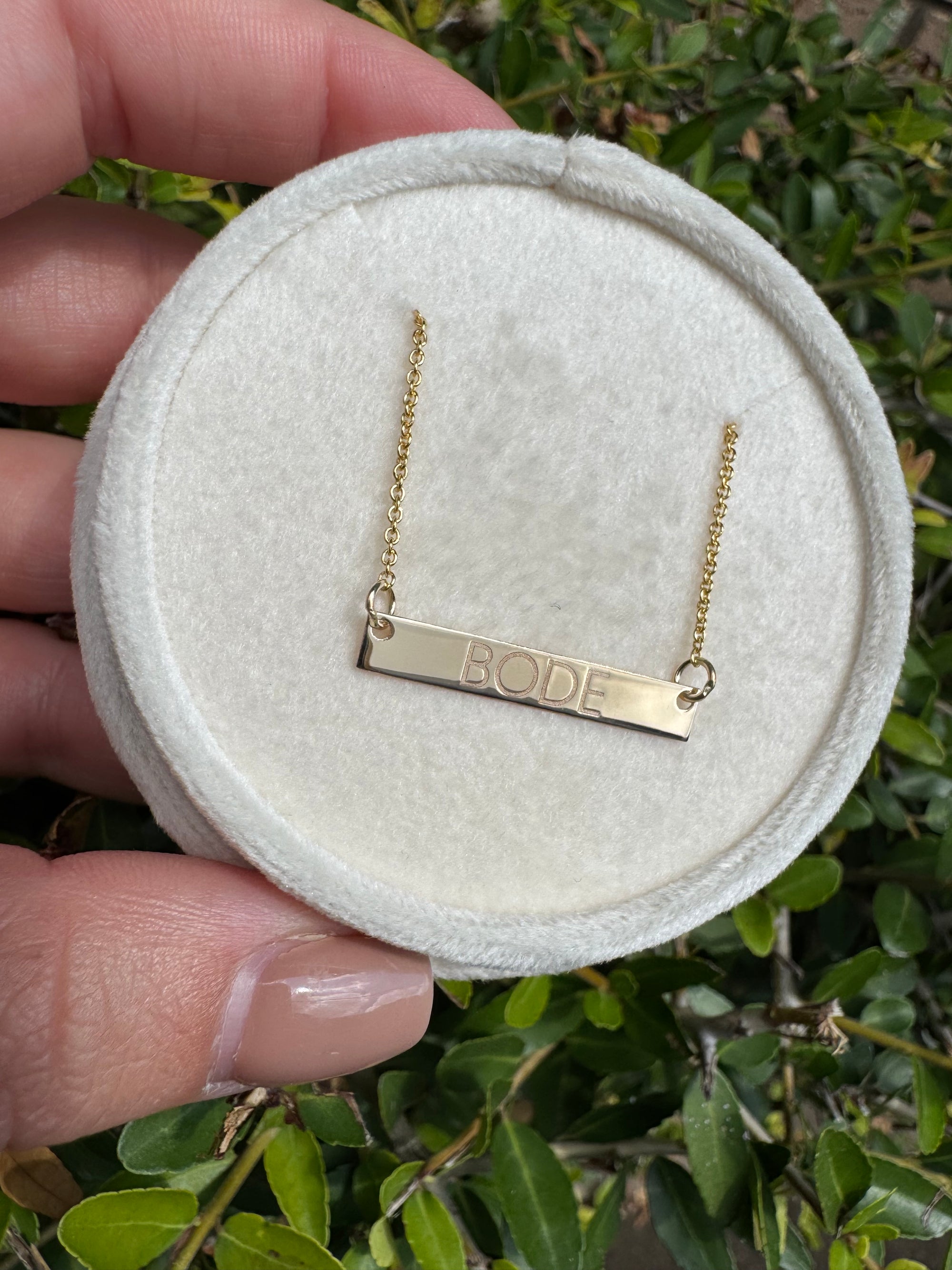 Engravable Bar Necklace