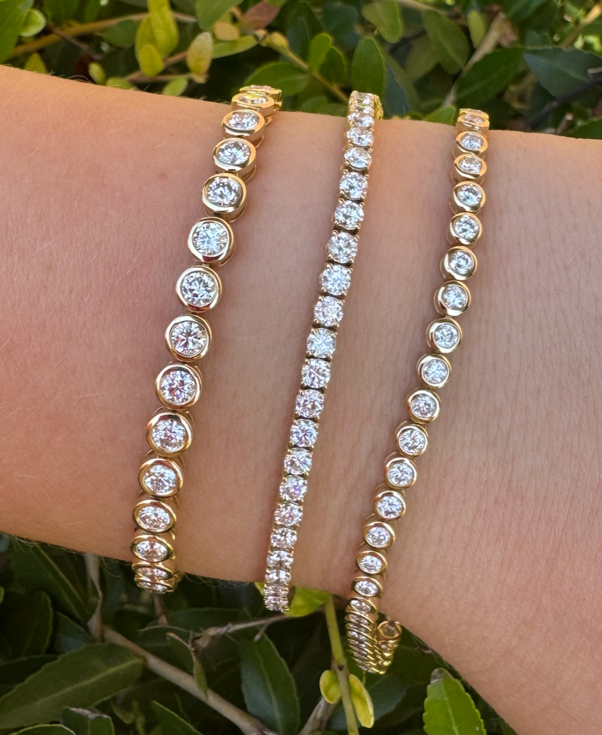 2ct Bezel Set Tennis Bracelet (Lab Grown)