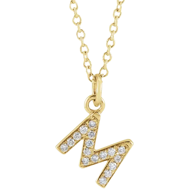 Mini Diamond Initial Necklace