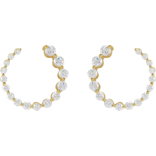 Diamond Swoop Earrings